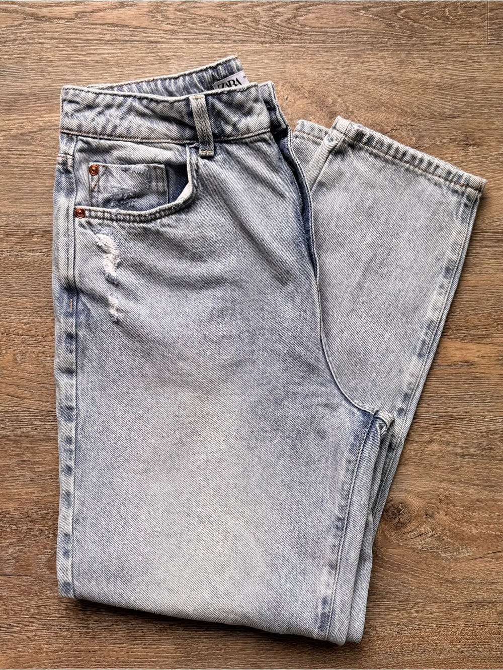 Zara Light Blue High-Rise Women's Jeans size 8